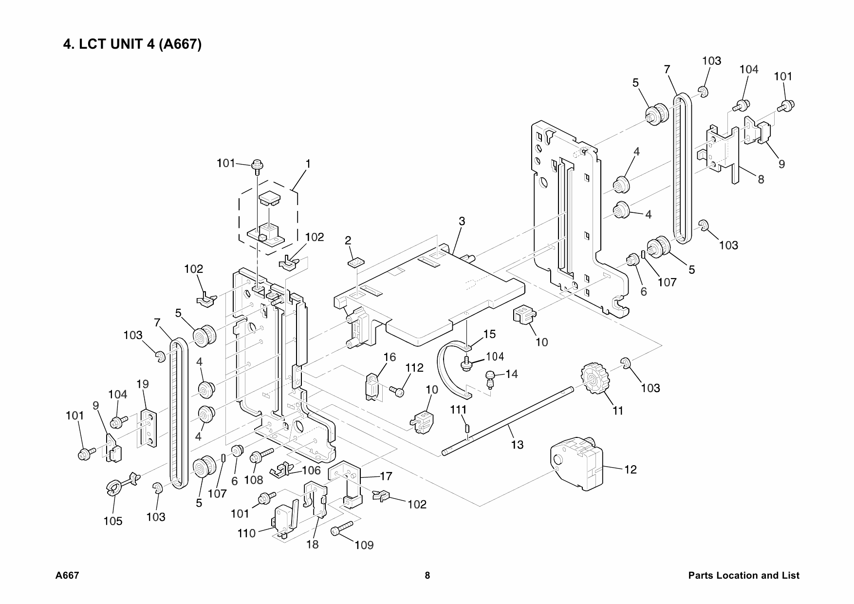 RICOH Options A667 LARGE-CAPACITY-TRAY Parts Catalog PDF download-4